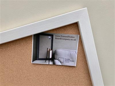 'All White' Giant Size Cork Noticeboard with Square Frame