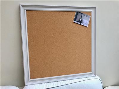'Cornforth White' Extra Large Noticeboard with Traditional Frame