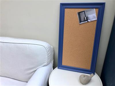 'Wine Dark' Large Cork Pinboard with Traditional Frame