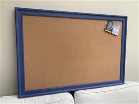 'Pitch Blue' Giant Pin Board w. Sundeala 'Wheat' & Classical Frame
