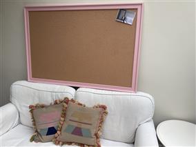 'Nancy's Blushes' Super Size Pin Board w. Sundeala 'Wheat' & Classical Frame