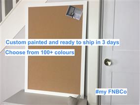 Ready To Ship - Giant Cork Pinboard w. Modern Frame - 100+ Frame Colours