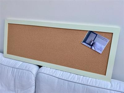 'Green Ground' Long Cork Pinboard with Modern Frame