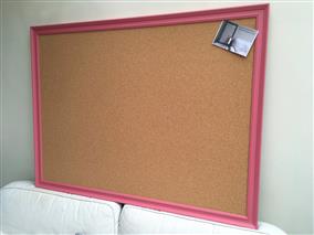 Ready To Ship - Super Size Cork Pinboard w. Traditional Frame - 100+ Frame Colours