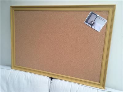 'India Yellow' Giant Cork Pin Board w. Traditional Frame